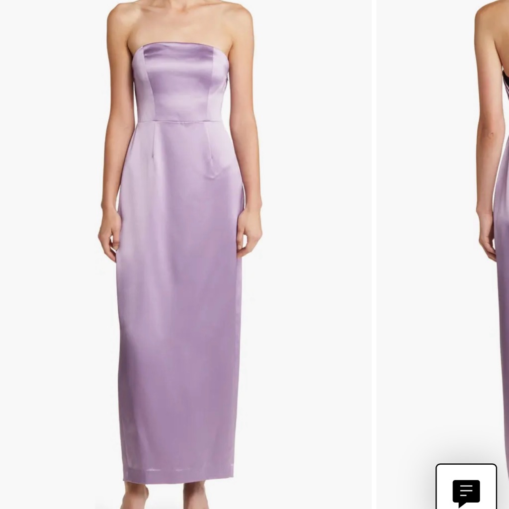Milly Riva Hammered Strapless Gown